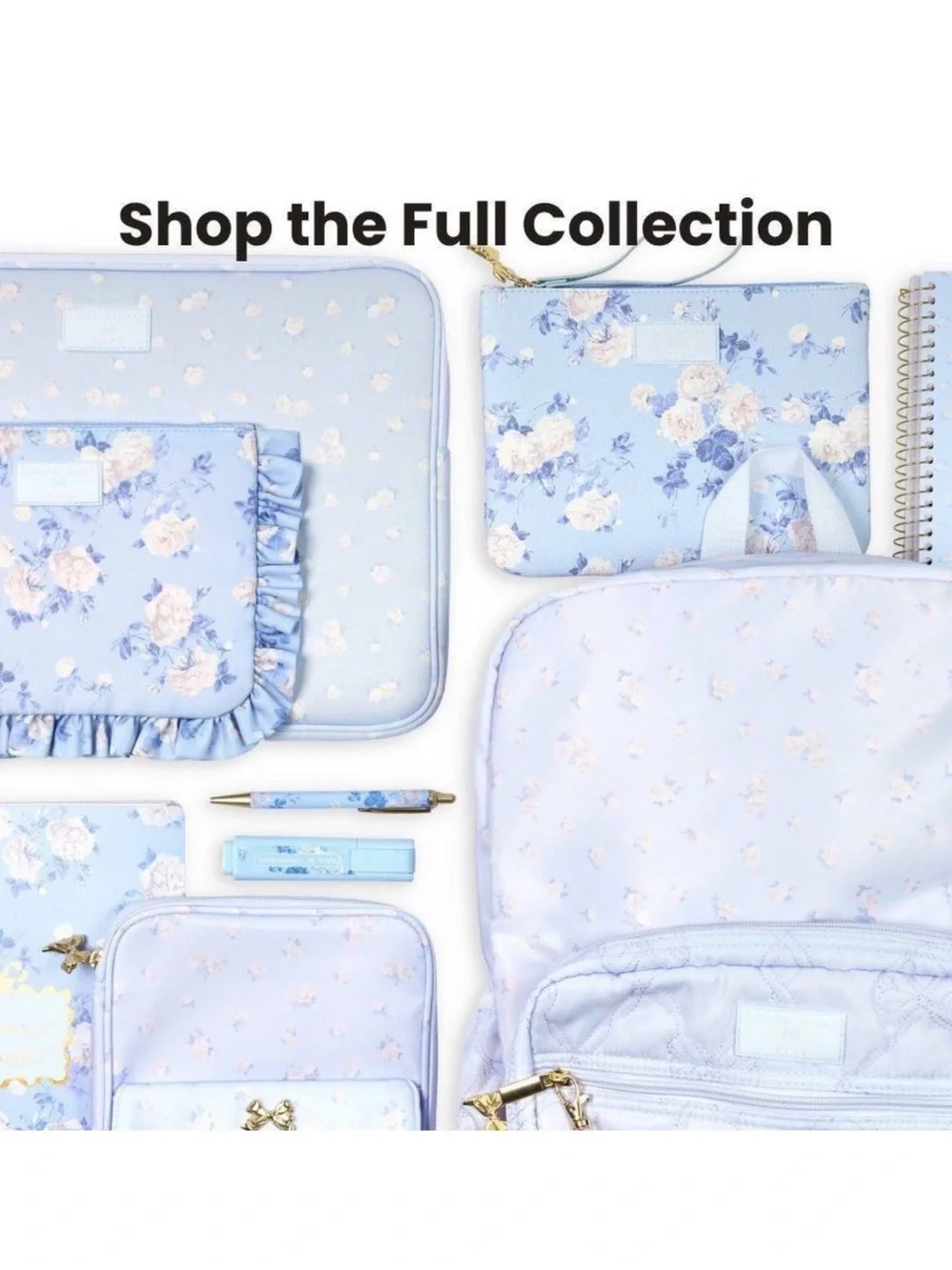 Loveshack Fancy x Target Floral Wristlet - Light Blue Limited Edition
